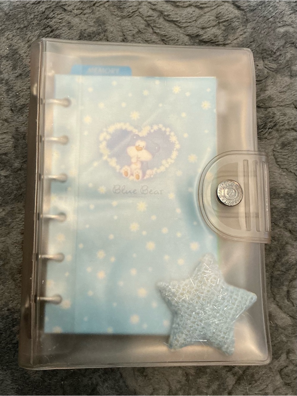 A Rare Vintage Blue Bear Morning Glory Snap Daily Planner Journal